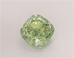 Picture of Lab Grown Diamond 1.37 Carats, CUSHION MODIFIED with  Cut, Fancy Vivid Green Color, IF Clarity and Certified by IGI