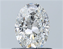 Natural Diamond 0.70 Carats, Oval with  Cut, F Color, VS1 Clarity and Certified by GIA