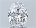 Natural Diamond 0.90 Carats, Oval with  Cut, D Color, SI1 Clarity and Certified by GIA