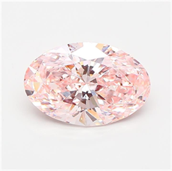 Picture of Lab Grown Diamond 2.22 Carats, Oval with  Cut, Fancy Intense Pink Color, VS2 Clarity and Certified by IGI