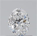 Natural Diamond 0.50 Carats, Oval with  Cut, D Color, VS2 Clarity and Certified by GIA