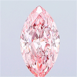 Picture of Lab Grown Diamond 4.45 Carats, Marquise with  Cut, Fancy Vivid Pink Color, VS1 Clarity and Certified by IGI