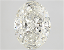 Natural Diamond 2.61 Carats, Oval with  Cut, I Color, SI2 Clarity and Certified by GIA