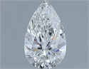 Natural Diamond 0.60 Carats, Pear with  Cut, F Color, VS2 Clarity and Certified by GIA