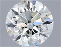 Natural Diamond 0.72 Carats, Round with Very Good Cut, I Color, VVS2 Clarity and Certified by IGI