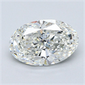 Natural Diamond 2.01 Carats, Oval with  Cut, G Color, VS1 Clarity and Certified by GIA