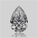 Natural Diamond 0.70 Carats, Pear with  Cut, D Color, VVS2 Clarity and Certified by GIA