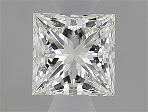 Picture of Natural Diamond 0.57 Carats, Princess with  Cut, I Color, VS1 Clarity and Certified by GIA