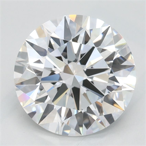 Picture of Lab Grown Diamond 2.14 Carats, Round with Excellent Cut, D Color, FL Clarity and Certified by GIA