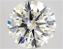Natural Diamond 4.01 Carats, Round with Excellent Cut, J Color, SI1 Clarity and Certified by GIA
