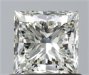 Natural Diamond 0.80 Carats, Princess with  Cut, I Color, VVS2 Clarity and Certified by IGI