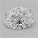 Natural Diamond 2.00 Carats, Oval with  Cut, H Color, SI2 Clarity and Certified by GIA