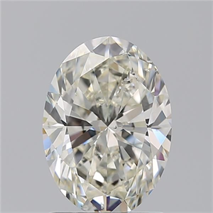Picture of Natural Diamond 1.70 Carats, Oval with  Cut, K Color, SI2 Clarity and Certified by GIA