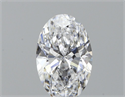 Natural Diamond 0.54 Carats, Oval with  Cut, D Color, VVS1 Clarity and Certified by GIA