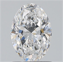 Natural Diamond 0.90 Carats, Oval with  Cut, D Color, SI1 Clarity and Certified by GIA
