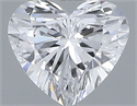 Natural Diamond 0.30 Carats, Heart with  Cut, E Color, VVS2 Clarity and Certified by GIA