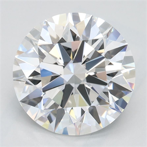 Picture of Lab Grown Diamond 2.52 Carats, Round with Excellent Cut, D Color, VVS1 Clarity and Certified by GIA