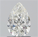 Natural Diamond 1.01 Carats, Pear with  Cut, H Color, SI1 Clarity and Certified by GIA