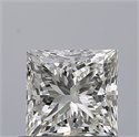 Natural Diamond 0.70 Carats, Princess with  Cut, G Color, VVS1 Clarity and Certified by IGI