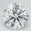 Lab Grown Diamond 3.20 Carats, Round with Excellent Cut, D Color, VVS1 Clarity and Certified by GIA