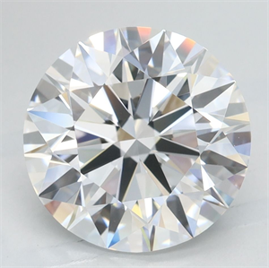Picture of Lab Grown Diamond 3.20 Carats, Round with Excellent Cut, D Color, VVS1 Clarity and Certified by GIA