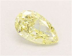 Picture of Lab Grown Diamond 1.28 Carats, Pear with  Cut, Fancy Yellow Color, VS1 Clarity and Certified by IGI