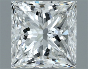 Foto Diamante Natural 0.70 quilates, Princesa , Color H, claridad VS1 y certificado GIA de