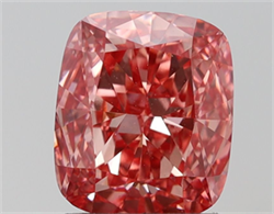 Picture of Lab Grown Diamond 2.10 Carats, CUSHION MODIFIED with  Cut, Fancy Vivid Pink Color, VS1 Clarity and Certified by IGI