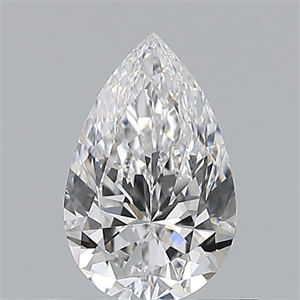 Picture of Natural Diamond 0.54 Carats, Pear with  Cut, D Color, VS1 Clarity and Certified by GIA