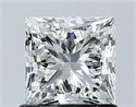 Natural Diamond 1.01 Carats, Princess with  Cut, I Color, SI2 Clarity and Certified by GIA