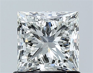 Picture of Natural Diamond 1.01 Carats, Princess with  Cut, I Color, SI2 Clarity and Certified by GIA