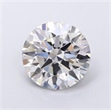 Lab Grown Diamond 1.51 Carats, Round with Ideal Cut, G Color, VVS2 Clarity and Certified by IGI