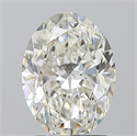 Natural Diamond 1.70 Carats, Oval with  Cut, J Color, SI2 Clarity and Certified by GIA