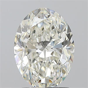 Picture of Natural Diamond 1.70 Carats, Oval with  Cut, J Color, SI2 Clarity and Certified by GIA