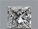 Natural Diamond 0.80 Carats, Princess with  Cut, H Color, VS1 Clarity and Certified by GIA