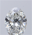 Natural Diamond 0.40 Carats, Oval with  Cut, F Color, VVS1 Clarity and Certified by GIA