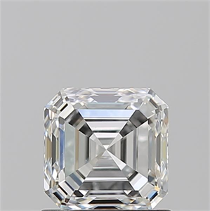 Foto Diamante Natural 1.07 quilates, Asscher , Color H, claridad SI1 y certificado GIA de