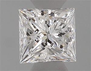 Picture of Natural Diamond 0.35 Carats, Princess with  Cut, E Color, SI1 Clarity and Certified by GIA