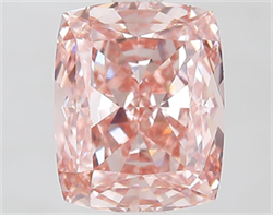 Picture of Lab Grown Diamond 3.05 Carats, CUSHION MODIFIED with  Cut, Fancy Vivid Pink Color, VS1 Clarity and Certified by IGI
