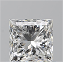 Natural Diamond 0.81 Carats, Princess with  Cut, H Color, VVS1 Clarity and Certified by GIA