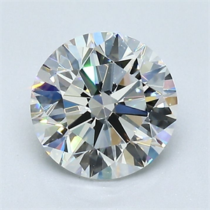 Picture of Natural Diamond 1.40 Carats, Round with Very Good Cut, D Color, VVS1 Clarity and Certified by GIA