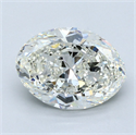 Natural Diamond 4.01 Carats, Oval with  Cut, J Color, VS2 Clarity and Certified by GIA