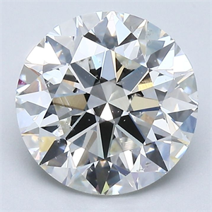 Picture of Natural Diamond 2.51 Carats, Round with Excellent Cut, G Color, SI2 Clarity and Certified by GIA