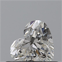 Natural Diamond 0.43 Carats, Heart with  Cut, H Color, IF Clarity and Certified by GIA