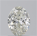 Natural Diamond 1.01 Carats, Oval with  Cut, I Color, SI2 Clarity and Certified by GIA