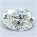 Natural Diamond 2.26 Carats, Oval with  Cut, I Color, VS1 Clarity and Certified by GIA