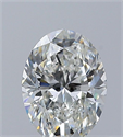 Natural Diamond 0.50 Carats, Oval with  Cut, H Color, VS2 Clarity and Certified by GIA