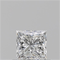 Natural Diamond 0.50 Carats, Princess with  Cut, F Color, VVS2 Clarity and Certified by GIA
