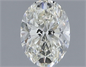 Natural Diamond 0.50 Carats, Oval with  Cut, J Color, VVS2 Clarity and Certified by IGI