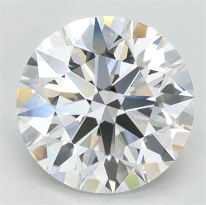 Picture of Lab Grown Diamond 3.37 Carats, Round with Excellent Cut, D Color, VVS1 Clarity and Certified by GIA